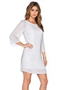 view 2 of 4 Mira Embellished Shift Dress in White & Pale Silver
