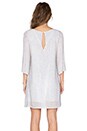 view 3 of 4 Mira Embellished Shift Dress in White & Pale Silver