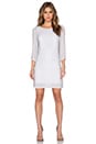 view 4 of 4 Mira Embellished Shift Dress in White & Pale Silver