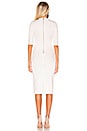 view 3 of 3 Delora Fitted Mock Neck Dress in Off White