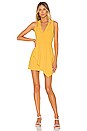 view 1 of 3 Callie Asymmetrical Drape Dress in Golden Rod