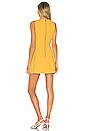 view 3 of 3 Callie Asymmetrical Drape Dress in Golden Rod