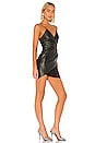 view 2 of 3 Ashanti Faux Wrap Side Zip Dress in Black