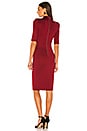 view 3 of 3 Inka Mock Neck Zip Midi Dress in Bordeaux