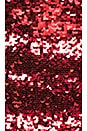 view 4 of 4 Brenna Sequin Fitted Puff Sleeve Dress in Bordeaux
