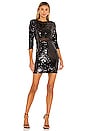 view 1 of 4 Rosalia Embellished Mesh Cutout Dress in Black