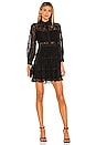 view 1 of 3 Anaya Collared Tiered Short Dress in Black