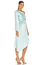 view 2 of 3 Dora Asymmetrical Off The Shoulder Dress in Powder Blue