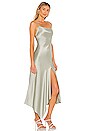 view 2 of 3 Harmony Asymmetrical Midi Dress in Sage