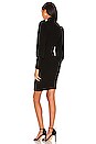 view 3 of 3 Caleb Mock Neck Puff Sleeve Mini Dress in Black