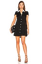 view 1 of 3 Meeko Combo Vegan Dress in Black & Off White