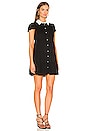 view 2 of 3 Meeko Combo Vegan Dress in Black & Off White