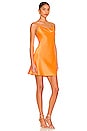view 2 of 3 Harmony Mini Slip Dress in Tangerine