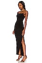 view 3 of 4 Lux Ruched Midi Dress in Black