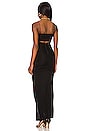 view 4 of 4 Lux Ruched Midi Dress in Black