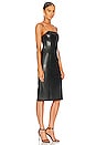 view 2 of 3 Fifi Faux Leather Midi Dress in Black