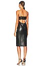 view 3 of 3 Fifi Faux Leather Midi Dress in Black