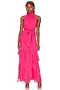 view 4 of 4 Emelia Halter Gown in Wild Pink