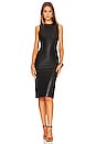 view 1 of 3 Delora Vegan Leather Midi Dress in Black
