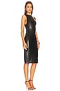 view 2 of 3 Delora Vegan Leather Midi Dress in Black
