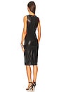 view 3 of 3 Delora Vegan Leather Midi Dress in Black