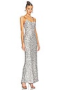 view 2 of 4 Nelle Embellished Fitted Maxi Dress in Black & Gunmetal