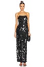 view 1 of 4 Fifi Sequin Fitted Gown in Black