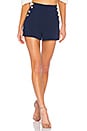 view 1 of 4 Donald High Waist Side Button Shorts in Sapphire