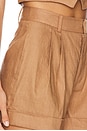 view 6 of 6 Conry Pleated Cuff Short in Tan