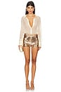 view 5 of 6 Lacie Sequin Hot Short in Tan & Bronze