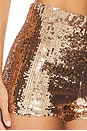 view 6 of 6 PANTALÓN CORTO SUGERENTE LACIE SEQUIN in Tan & Bronze