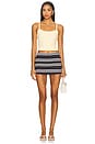 view 5 of 6 Mace Mini Skort in Paddleboard Stripe Oatmeal & Black