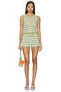 view 5 of 6 Bobbi Pointelle Pull On Short in Sage & Soft White