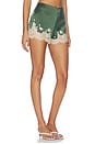 view 2 of 6 Elissa Cutaway Lace Short in Dark Fern