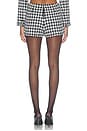 view 5 of 6 Lakelyn Mini Skort in Black & Off White