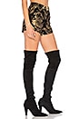 view 2 of 4 Marisa Back Zip Shorts in Black & Gold
