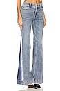 view 2 of 4 Rey Wide Leg Pant in Light Vintage Blue & Off White