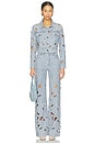 view 5 of 6 Chic Eyelet Jean in Rockstar Blue