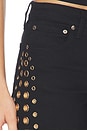 view 7 of 6 Roxie Low Rise Straight Flare Full Length Jean With Grommets in Black