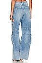 view 3 of 4 Cay Baggy Cargo Jean in Brea Blue