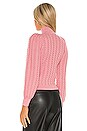 view 3 of 5 Esme Mock Neck Puff Sleeve Sweater in Rose
