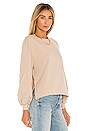 view 2 of 4 Amirah Drawstring Hem Sweatshirt in Nude