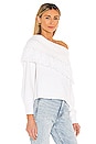 view 2 of 4 Bardot Fringe Off The Shoulder Pullover in Soft White