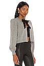 view 3 of 5 Kitty Puff Sleeve Cardigan in Medium Heather Grey