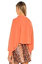 view 3 of 4 Mora Twist Cropped Long Sleeve Pullover in Deep Coral