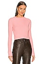 view 1 of 4 Sherice Raglan Cropped Pullover in Pink