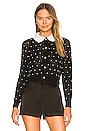 view 1 of 5 Collins Crochet Pearl Cardigan in Black & Soft White
