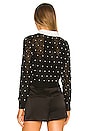 view 3 of 5 Collins Crochet Pearl Cardigan in Black & Soft White
