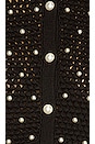 view 5 of 5 Collins Crochet Pearl Cardigan in Black & Soft White