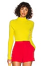 view 1 of 4 Irena Mock Neck Cropped Sweater in Sunflower